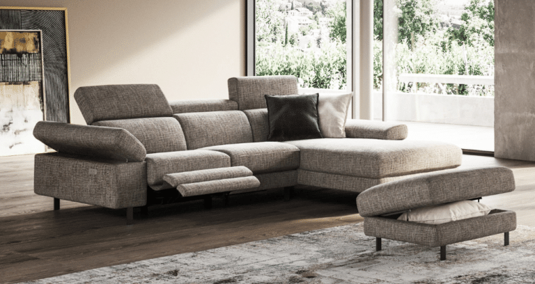 CANAPE POLTRONESOFA 3 places - Laine gris chiné - Ameublement