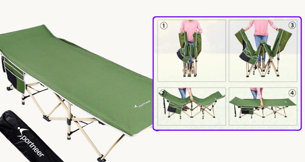 Le lit de camping pour adultes Sportneer