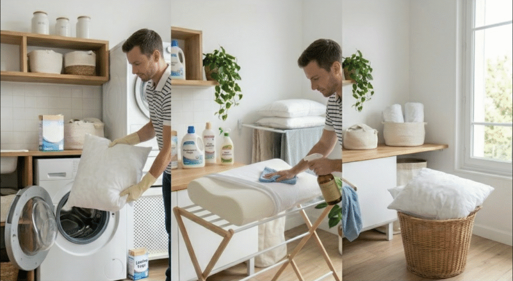 comment bien laver son oreiller ?