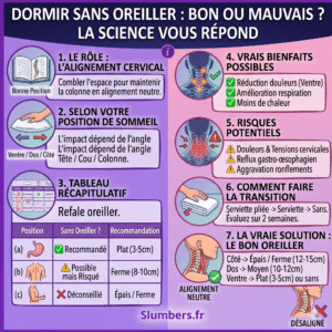 Dormir sans oreiller : bon ou mauvais ? Ce que dit la science
